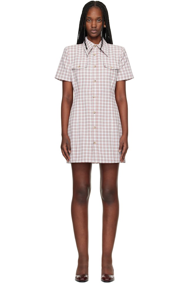 WILLY CHAVARRIA — Red & White Chavela Minidress