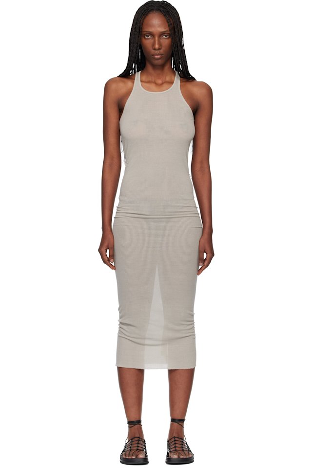 Rick Owens — Off-White Temple Tank Midi Dress