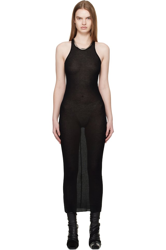 Rick Owens — Black Temple Tank Midi Dress
