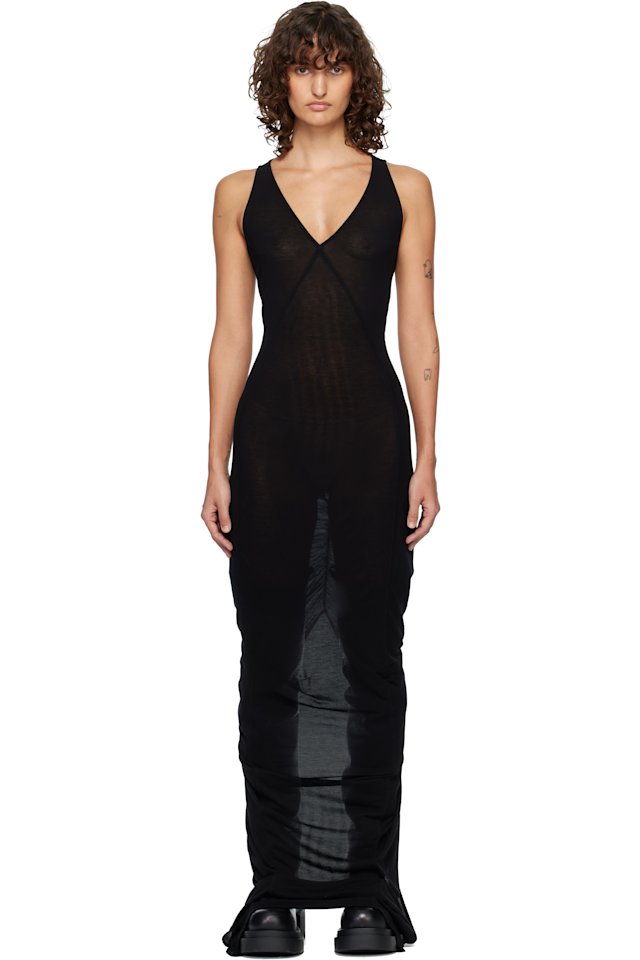 Rick Owens — Black Temple V Tank Maxi Dress
