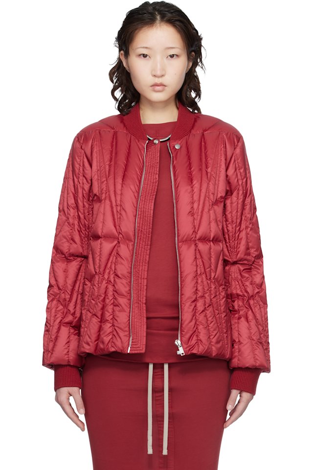 Rick Owens — Moncler + Rick Owens Red Geocamo Flight Down Jacket