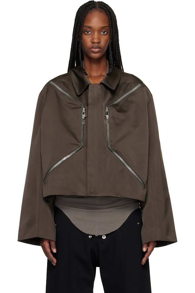Rick Owens — Gray Temple Heizer Mac Jacket