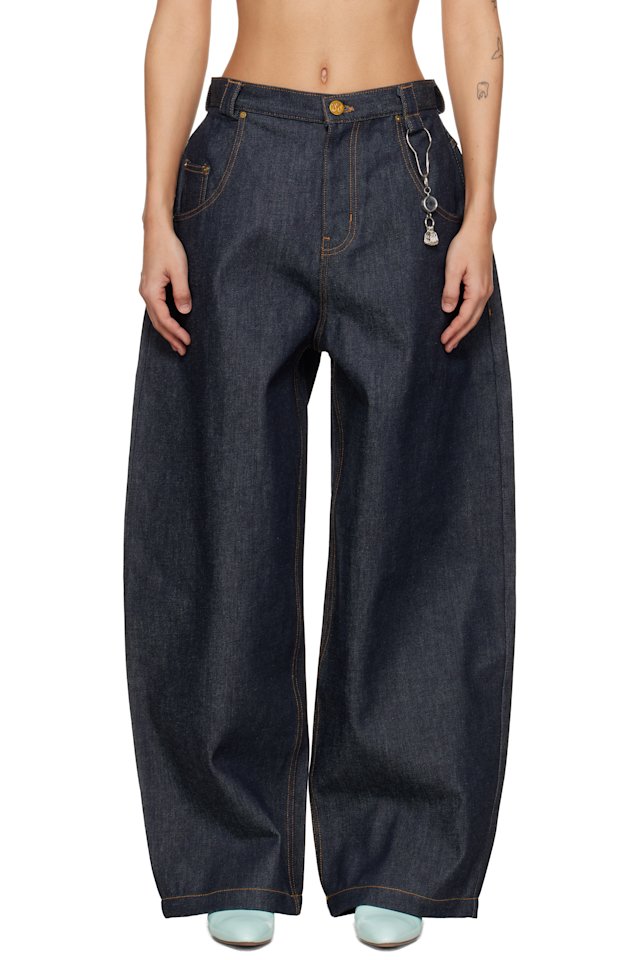 WILLY CHAVARRIA — Navy Bad Girl Jeans