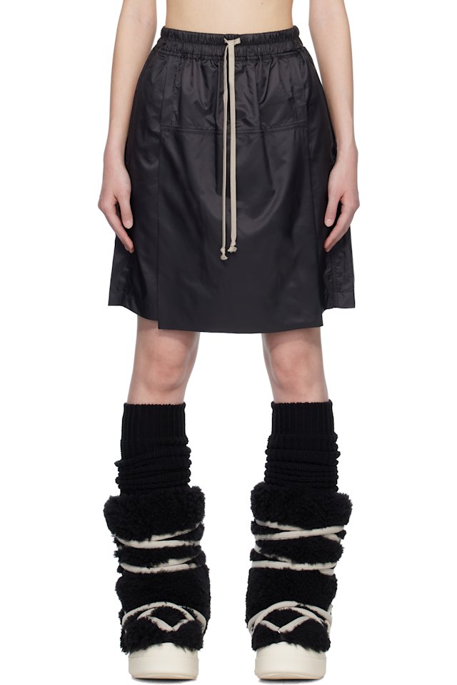 Rick Owens — Moncler + Rick Owens Black Kilt Shorts