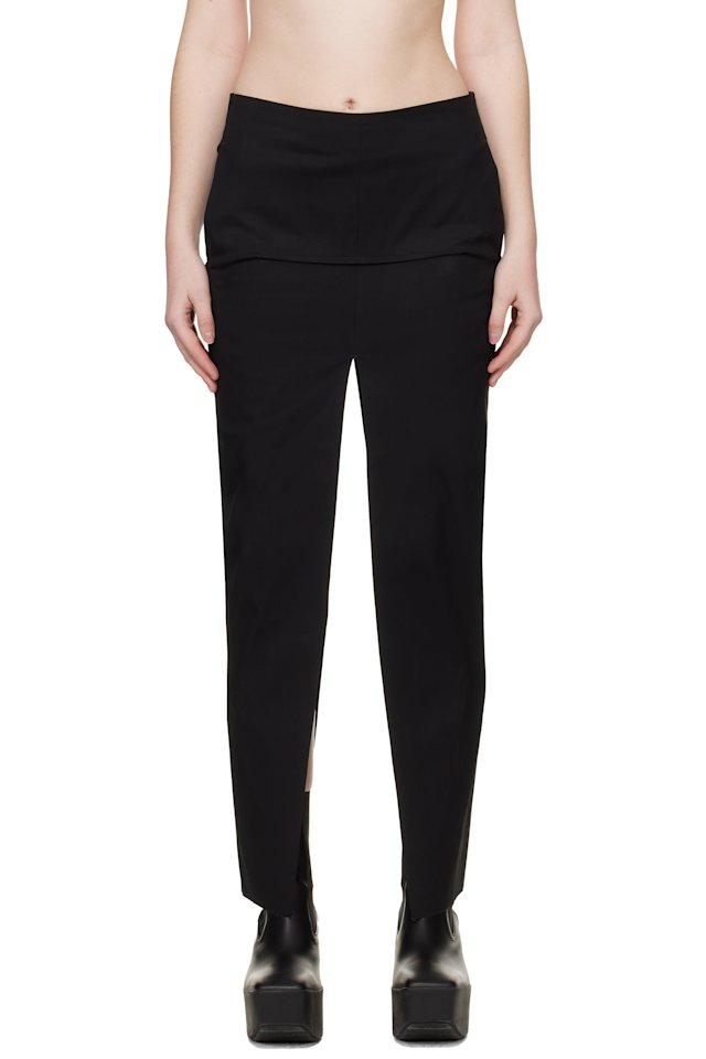 Rick Owens — Black Temple Sliced Midi Skirt