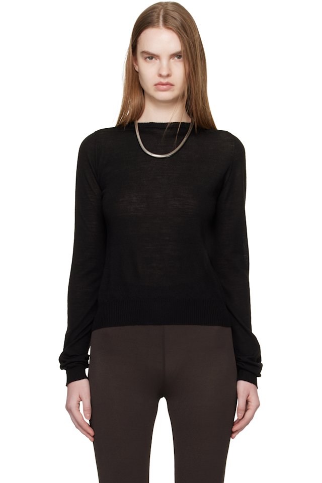 Rick Owens — Black Temple Biker Level Sweater