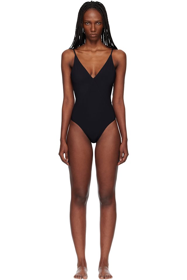Rick Owens — Black Temple Deep V Bather Swimsuit
