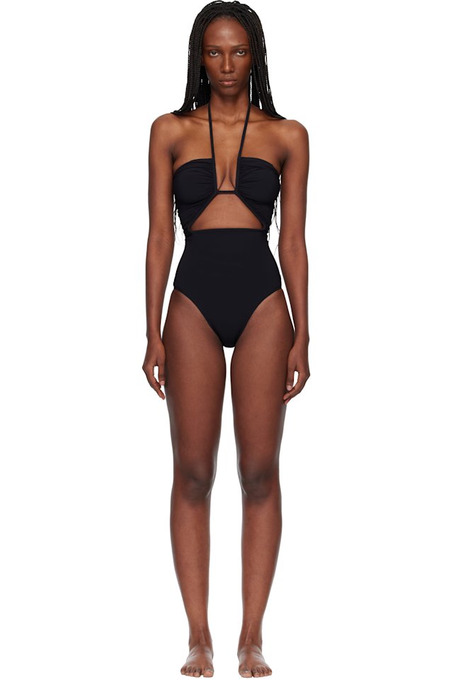 Rick Owens — Black Temple Prong Bather Swimsuit