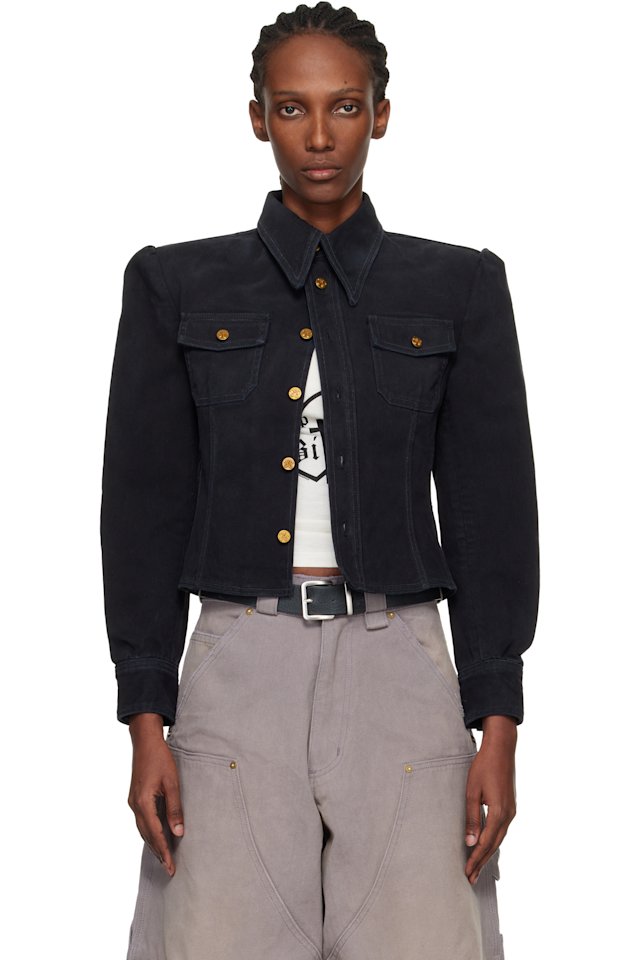 WILLY CHAVARRIA — Black Denim Chavela L/S Shirt