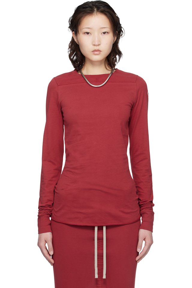 Rick Owens — Moncler + Rick Owens Red Girder LS T-shirt