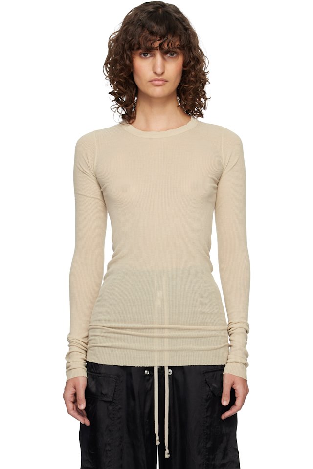 Rick Owens — Off-White Temple Rib LS T-shirt