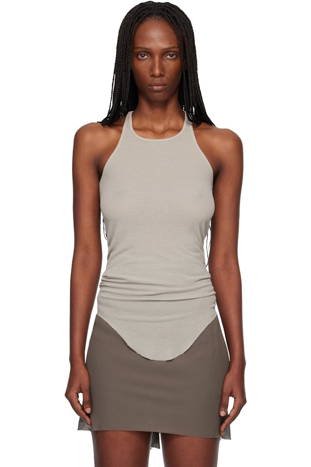 Rick Owens — Off-White Temple Basic Rib Tank Top