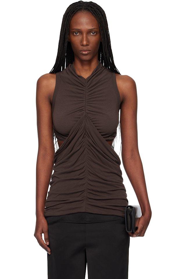 Rick Owens — Brown Temple Sunpeel Top