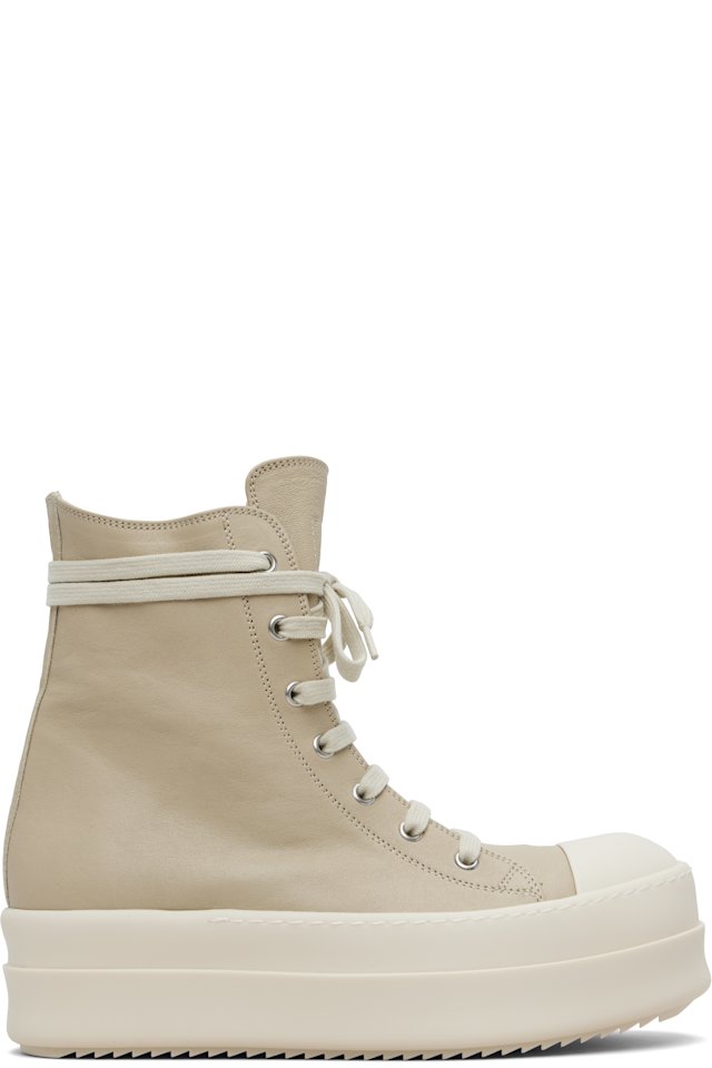 Rick Owens — Beige Mega Bumper Sneakers
