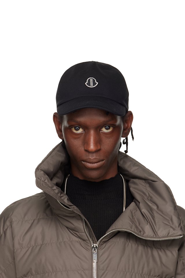 Rick Owens — Moncler + Rick Owens Black Baseball Hat