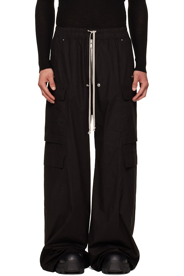 Rick Owens — Black Cargobelas Cargo Pants