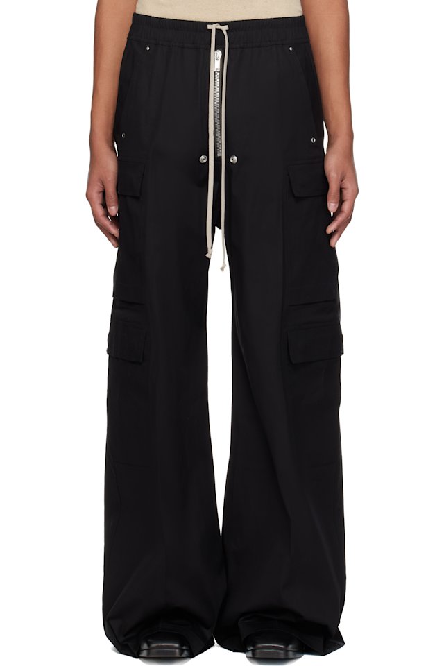 Rick Owens — Black Temple Cargobelas Cargo Pants