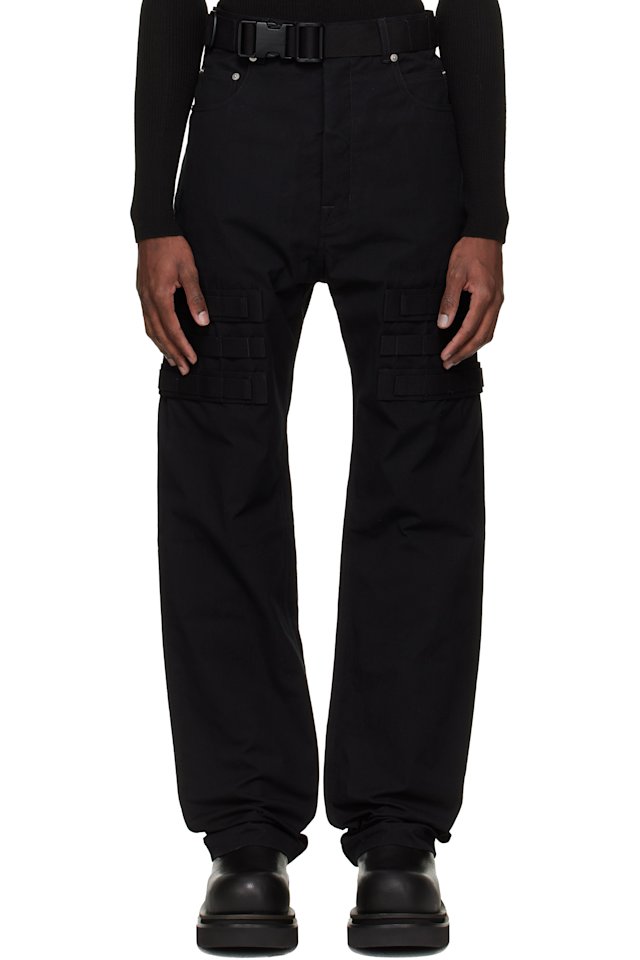 Rick Owens — Black Temple Slim Geth Cargo Pants