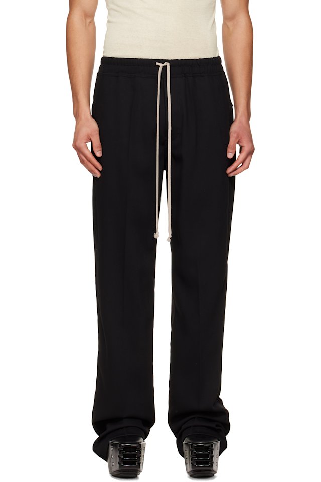 Rick Owens — Black Temple Dietrich Drawstring Lounge Pants