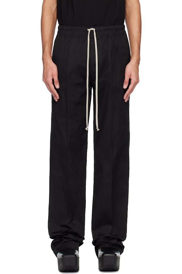Rick Owens — Black Temple Dietrich Drawstring Trousers