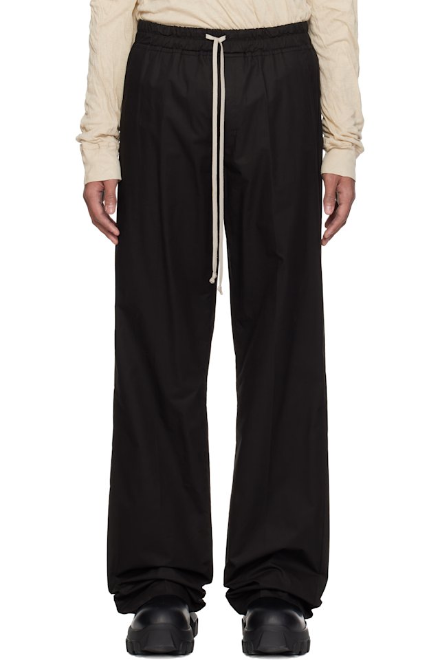 Rick Owens — Black Temple Dietrich Drawstring Trousers