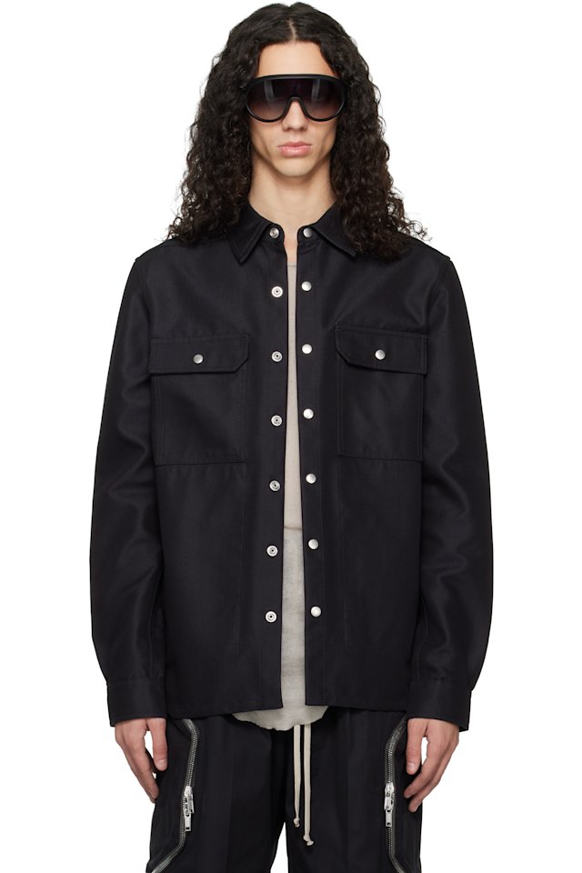 Rick Owens — Black Temple Outer Shirt