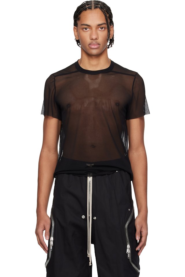 Rick Owens — Black Temple Short Level T-shirt