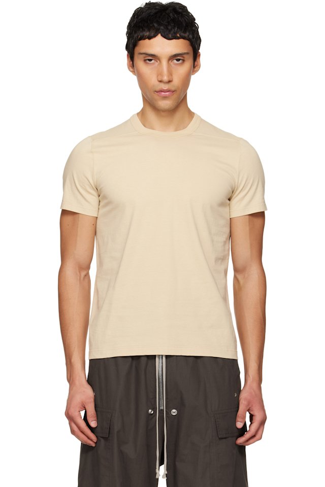 Rick Owens — Beige Temple Short Level T-shirt