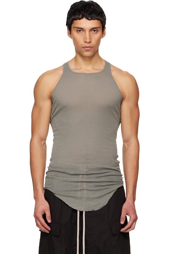 Rick Owens — Gray Temple Basic Rib Tank Top