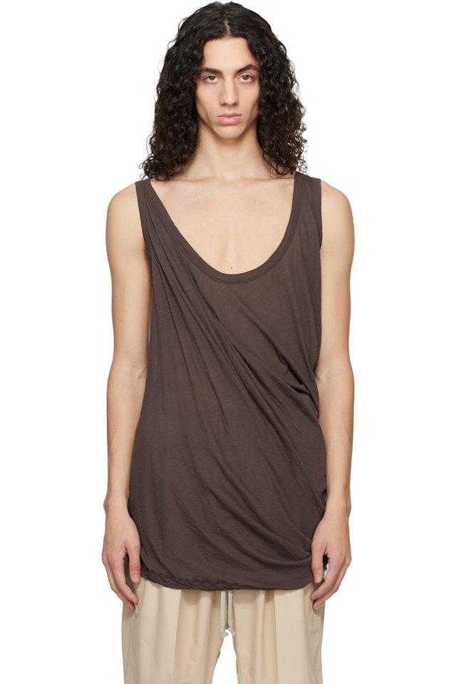 Rick Owens — Brown Temple Pony Tank Top