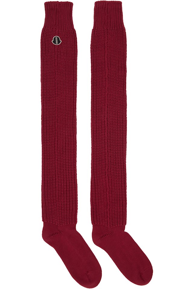Rick Owens — Moncler + Rick Owens Red Hiking Socks