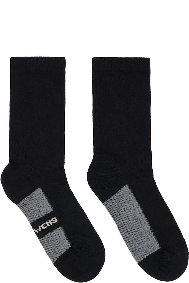 Rick Owens — Black Temple Glitter Socks