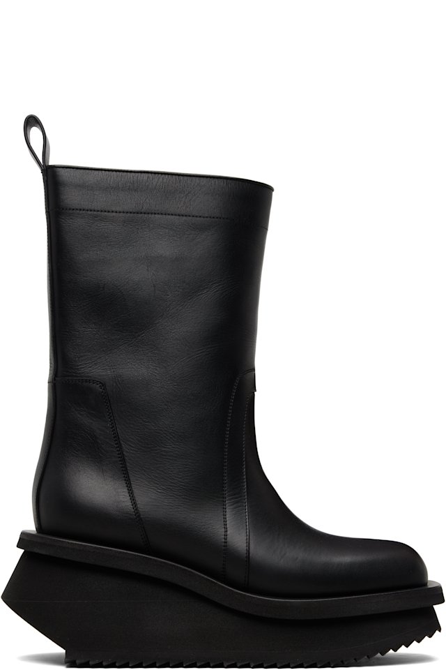 Rick Owens — Black Low Factory Pull On Chelsea Boots