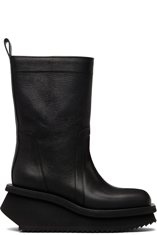 Rick Owens — Black Temple Low Factory Pull On Boots