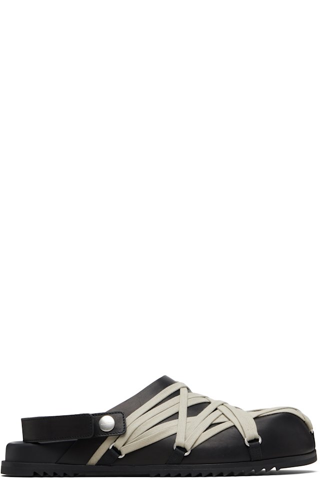 Rick Owens — Black Temple Megalace Mule Loafers