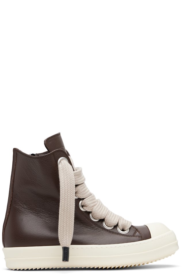 Rick Owens — Brown Temple Jumbolace Sneakers