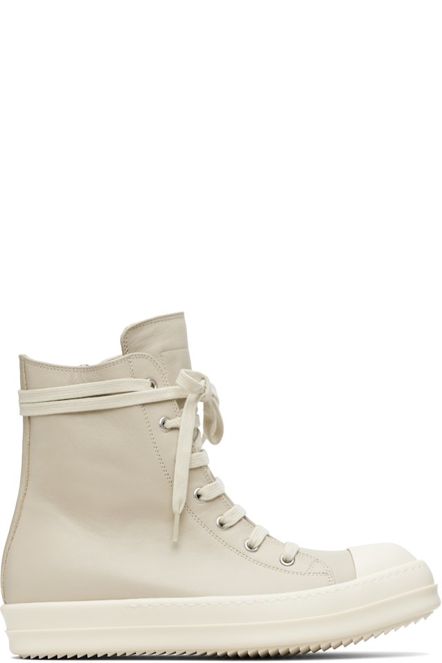 Rick Owens — Beige Temple Sneakers