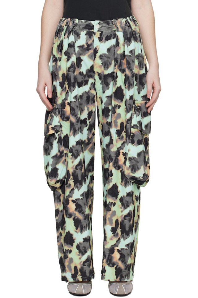 Collina Strada — Multicolor Pleated Cargo Pants