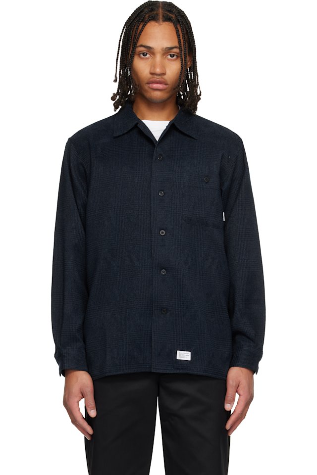 WTAPS — Navy Plaid Shirt