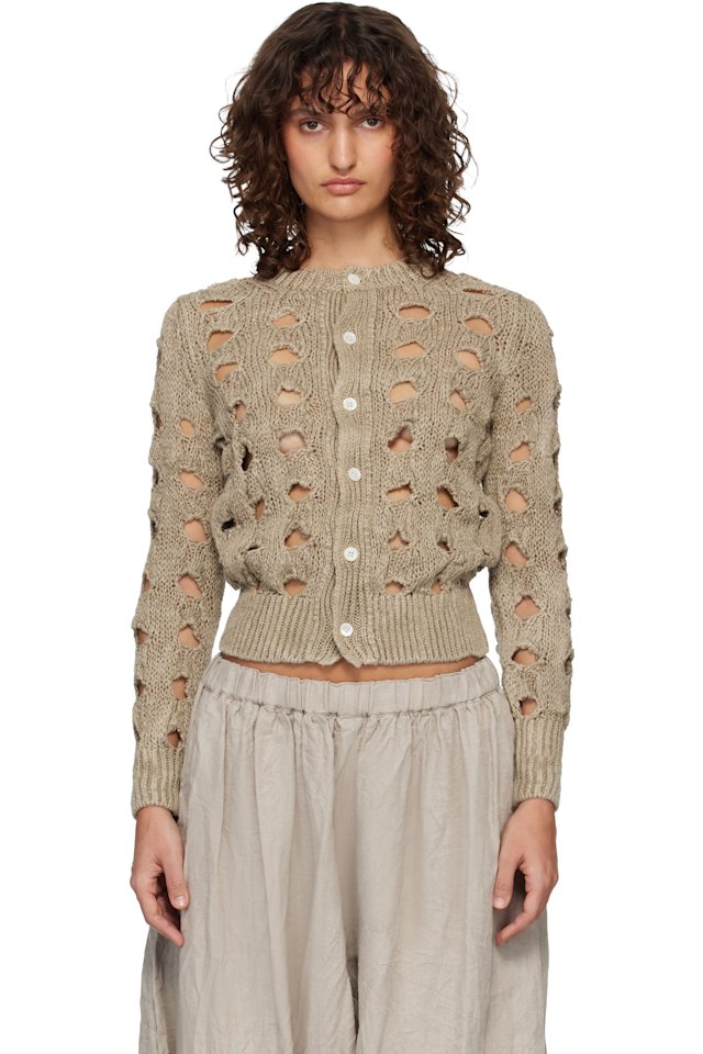 Comme des Garçons — Beige Hemp Cardigan