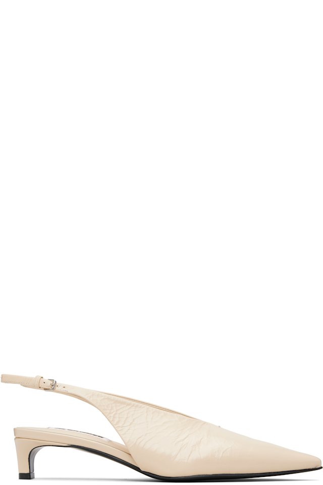 Jil Sander — Off-White Slingback Heels