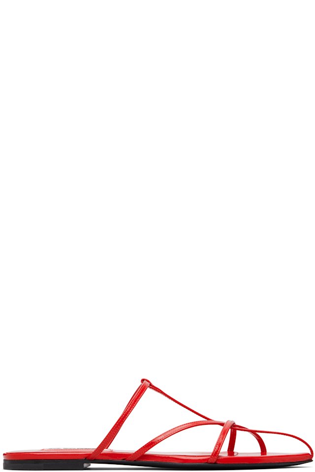 Jil Sander — Red Pointed Toe Sandals