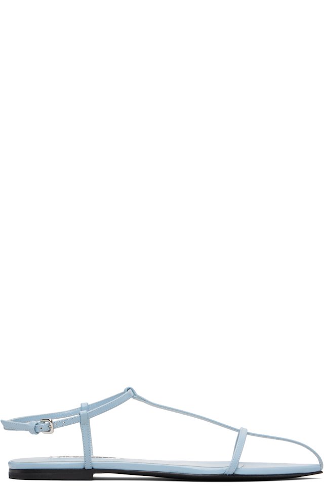Jil Sander — Blue Cage Flat Sandals