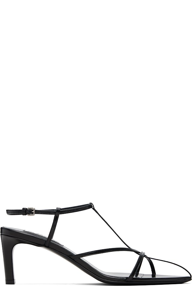 Jil Sander — Black Cage Heeled Sandals