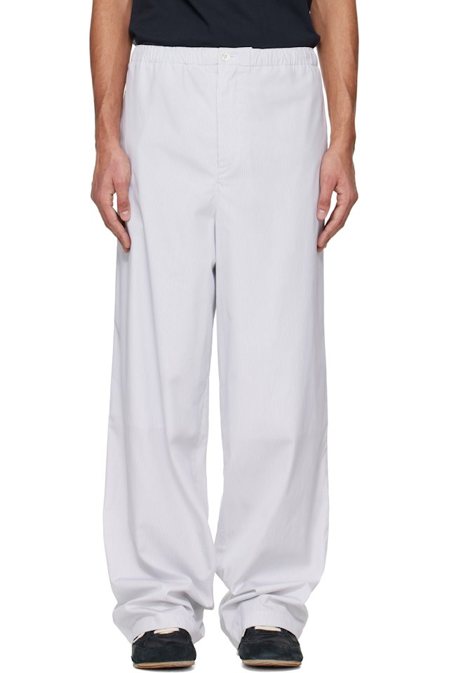 Jil Sander — White Cotton Trousers