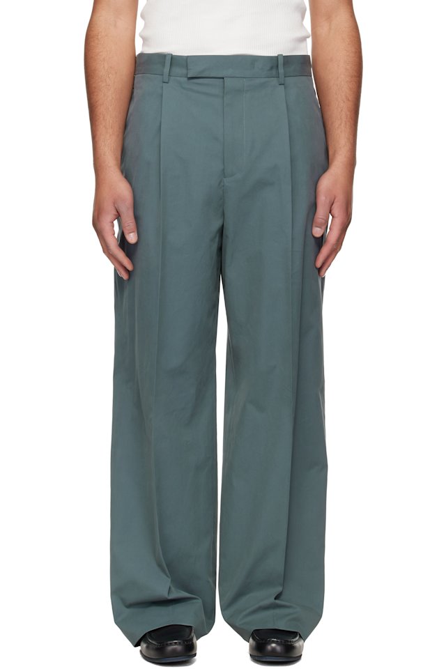 Jil Sander — Blue Cotton Drill Trousers