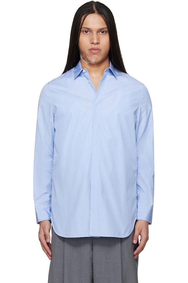 Jil Sander — Blue Open Back Shirt