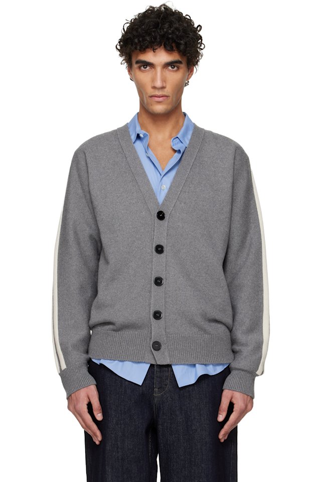 Jil Sander — Gray Cashmere Cardigan
