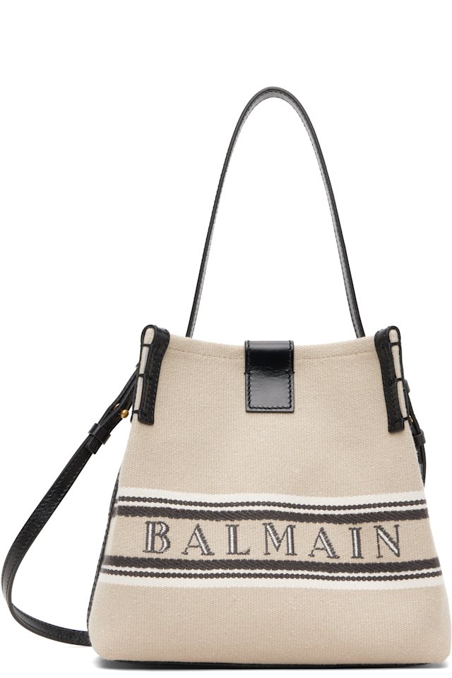 BALMAIN — Beige Release Bucket Bag