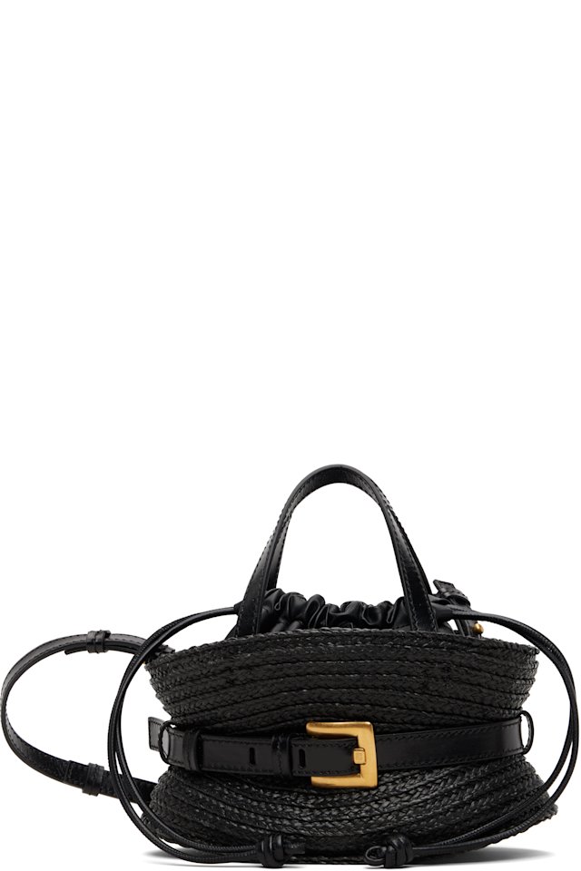 BALMAIN — Black Mini Shuffle Bag